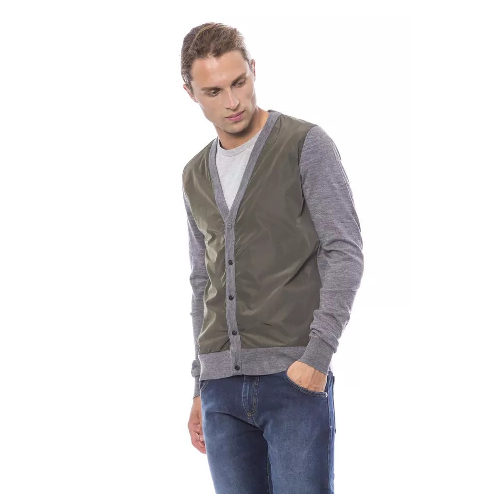 Verri Graue Wolle Männer Strickjacke