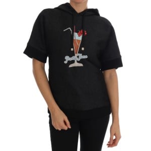 Dolce & Gabbana Verzauberter Brokat-Kristall-Pullover mit Kapuze