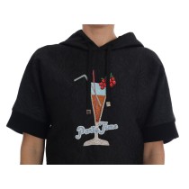 Dolce & Gabbana Verzauberter Brokat-Kristall-Pullover mit Kapuze