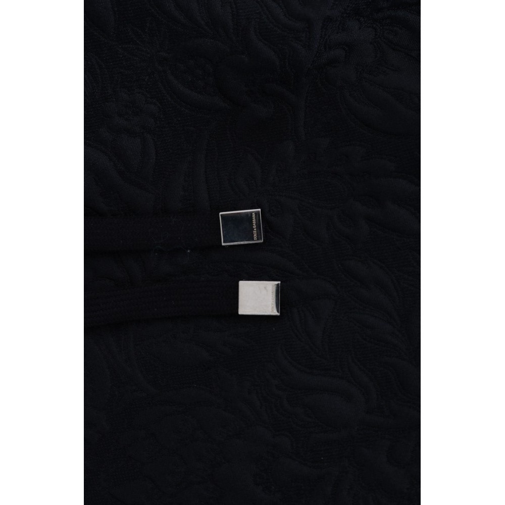 Dolce & Gabbana Verzauberter Brokat-Kristall-Pullover mit Kapuze