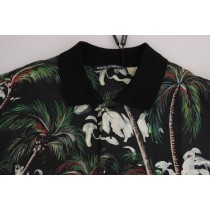 Dolce & Gabbana Sizilianischer Vulkan Motiv Polo Tee