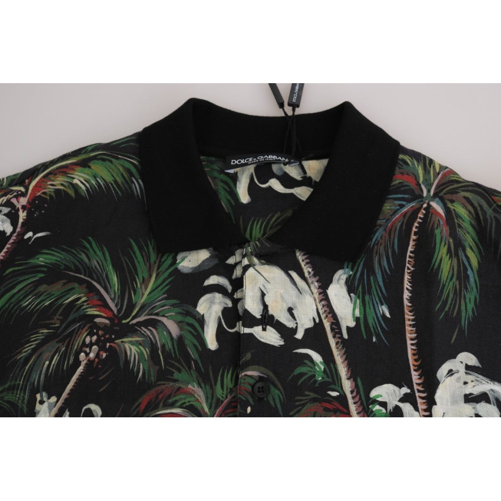 Dolce & Gabbana Sizilianischer Vulkan Motiv Polo Tee