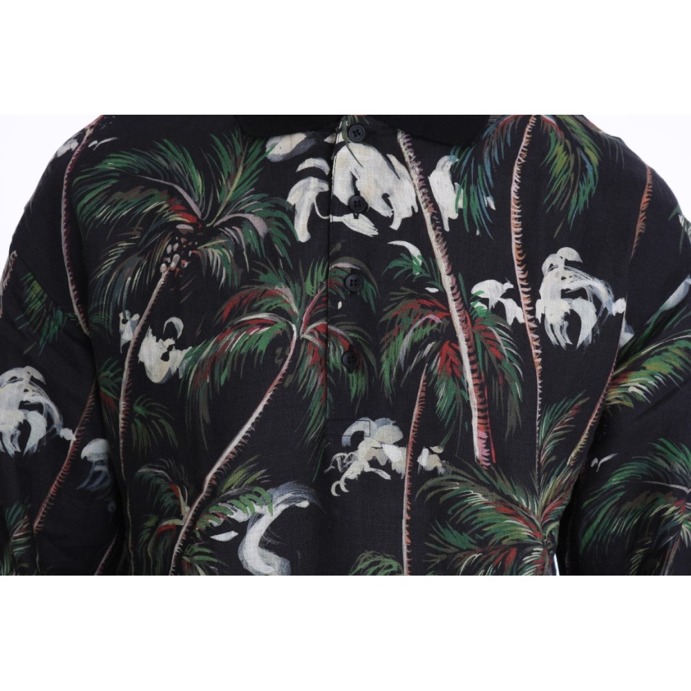 Dolce & Gabbana Sizilianischer Vulkan Motiv Polo Tee
