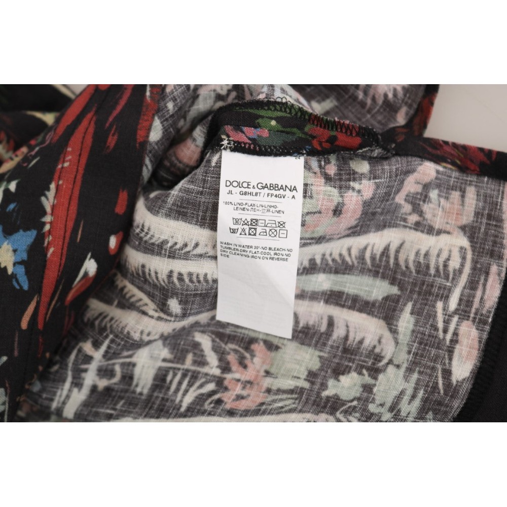 Dolce & Gabbana Sizilianischer Vulkan Motiv Polo Tee