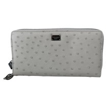 Dolce & Gabbana Elegante Straußenleder Brieftasche Continental