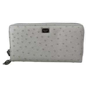 Dolce & Gabbana Elegante Straußenleder Brieftasche Continental