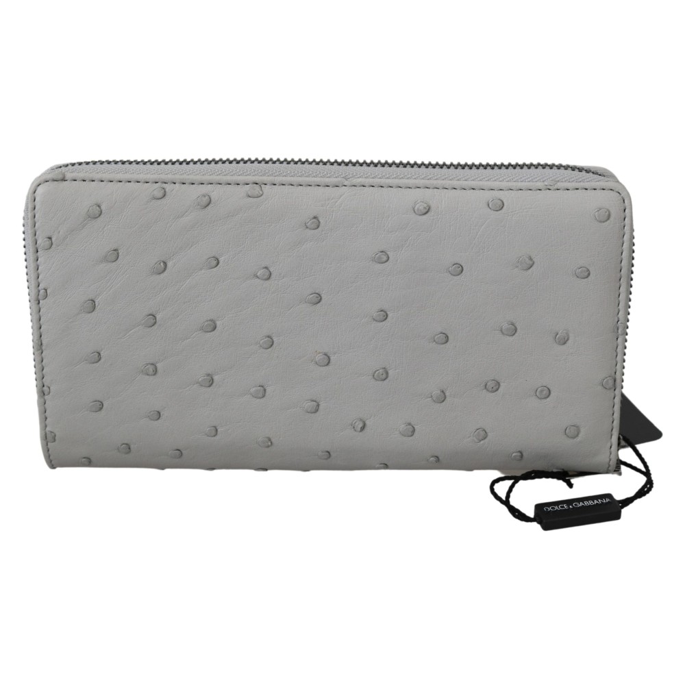 Dolce & Gabbana Elegante Straußenleder Brieftasche Continental