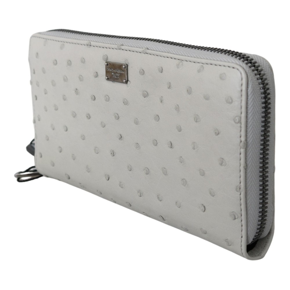Dolce & Gabbana Elegante Straußenleder Brieftasche Continental