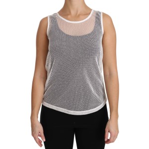 Dolce & Gabbana Elegantes Weißes durchsichtiges ärmelloses Top