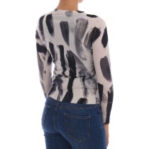 Dolce & Gabbana Eleganter Pullover aus Seide mit Strichmustern