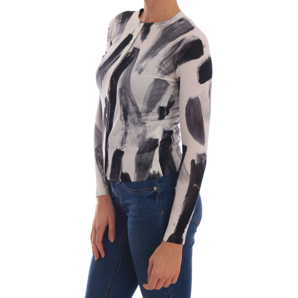 Dolce & Gabbana Eleganter Pullover aus Seide mit Strichmustern