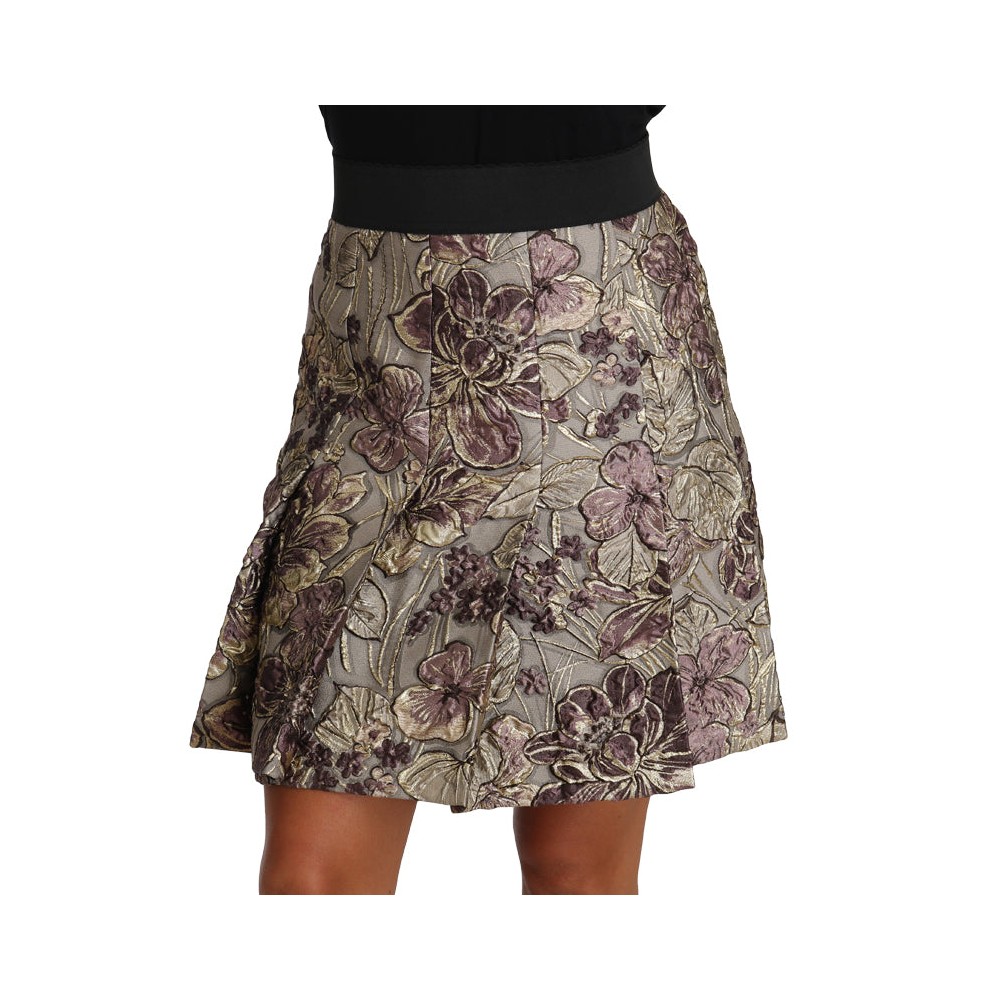 Dolce & Gabbana Eleganter geblümter Jacquard-Rock in A-Linie