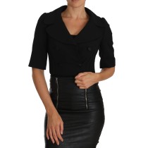 Dolce & Gabbana Eleganter Schwarzer Kurzblazer aus Wolle