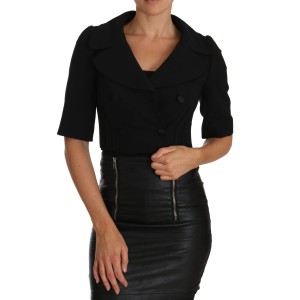 Dolce & Gabbana Eleganter Schwarzer Kurzblazer aus Wolle