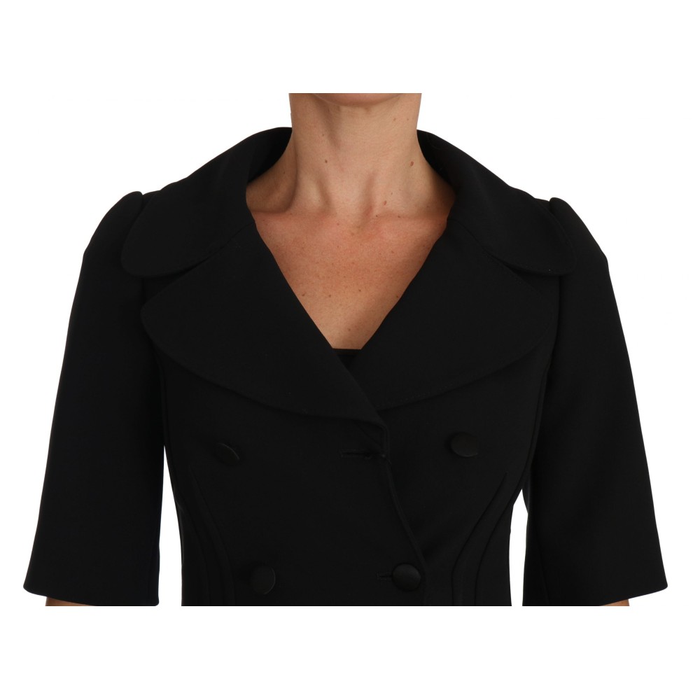 Dolce & Gabbana Eleganter Schwarzer Kurzblazer aus Wolle