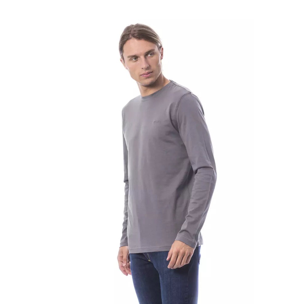 Verri Graues Baumwolle Männer T-Shirt
