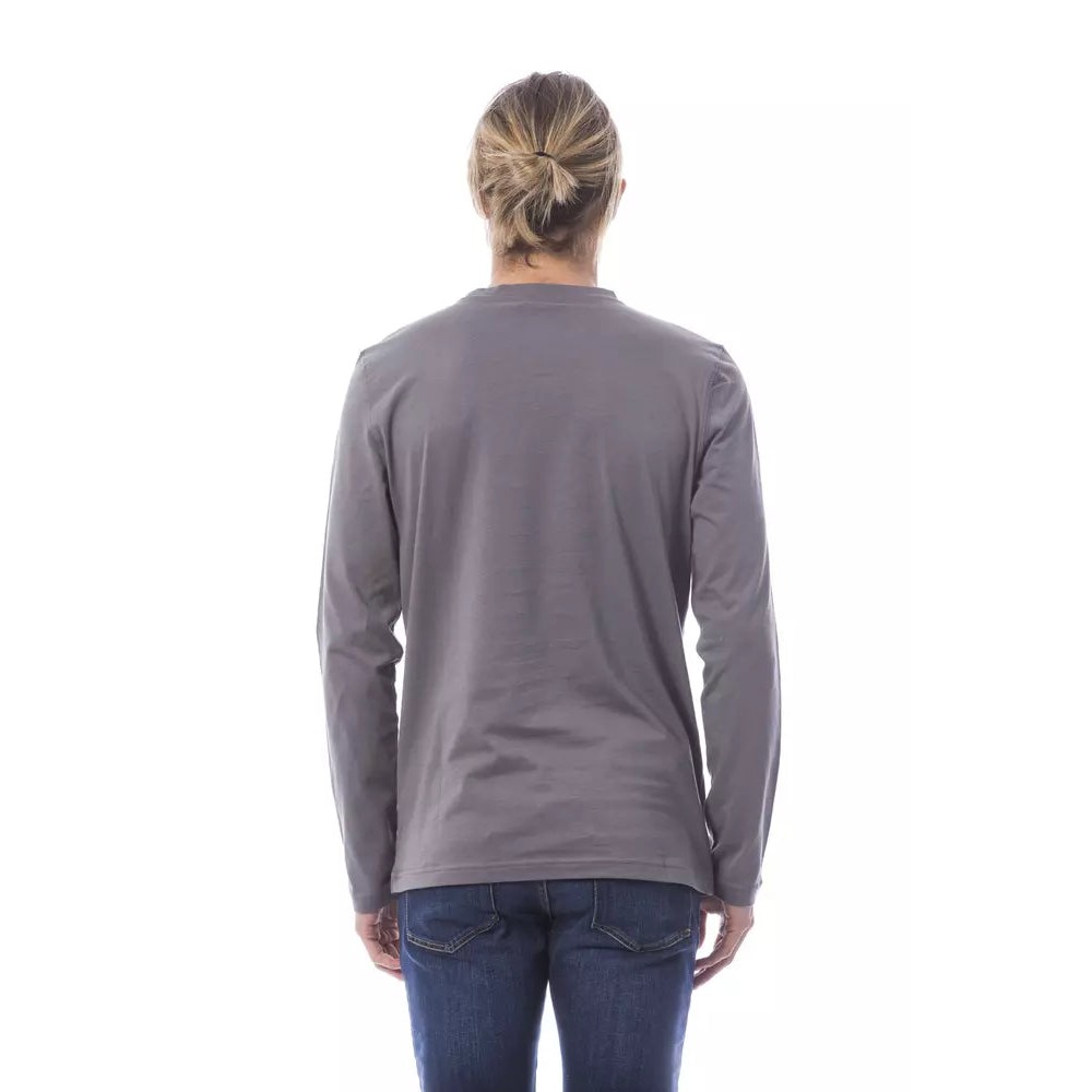 Verri Graues Baumwolle Männer T-Shirt