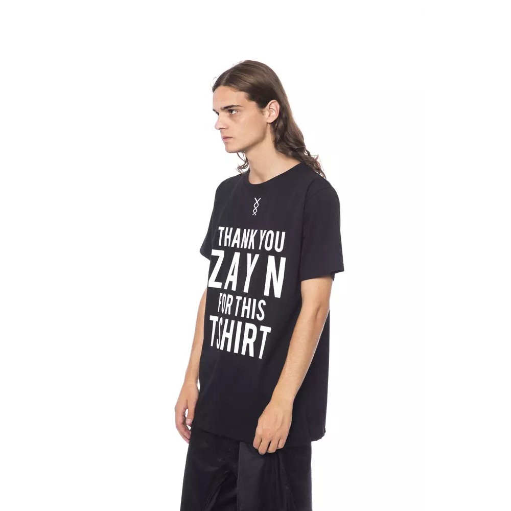Nicolo Tonetto Schwarzes Baumwolle Männer T-Shirt