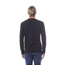 Verri Schwarzes Baumwoll-T-Shirt mit langen Ärmeln für Männer