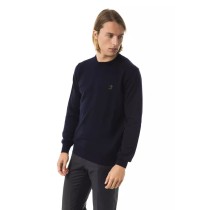 Uominitaliani Blauer Pullover aus Merinowolle für Männer