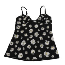 Dolce & Gabbana Elegantes Schwarzes Daisy Floral Lace Chemise Kleid