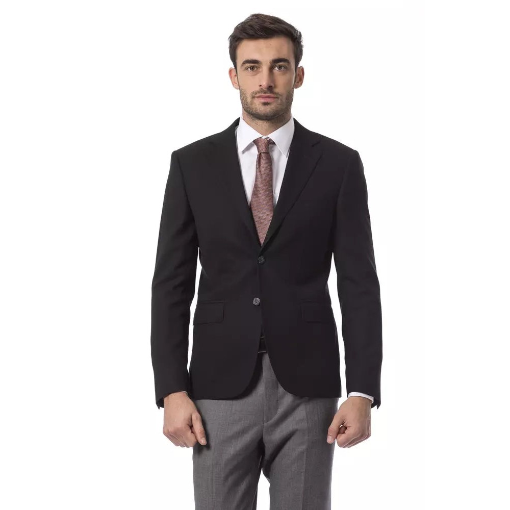 Billionaire Italian Couture Schwarzer Herrenblazer aus Wolle