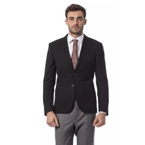 Billionaire Italian Couture Schwarzer Herrenblazer aus Wolle