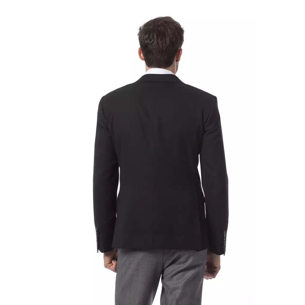 Billionaire Italian Couture Schwarzer Herrenblazer aus Wolle