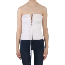 Dolce & Gabbana Elegantes weißes trägerloses Korsett-Top