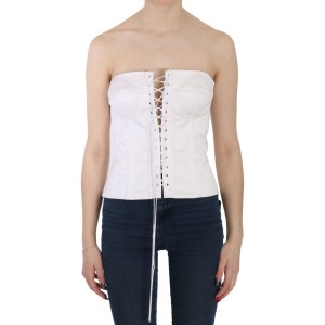 Dolce & Gabbana Elegantes weißes trägerloses Korsett-Top