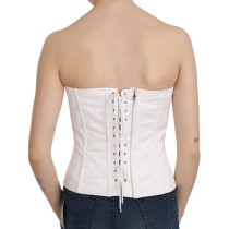 Dolce & Gabbana Elegantes weißes trägerloses Korsett-Top