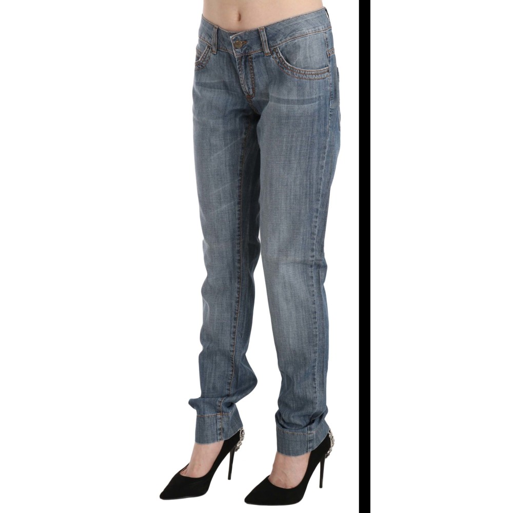 Just Cavalli Beige Mid Waist Straight Leg Pants