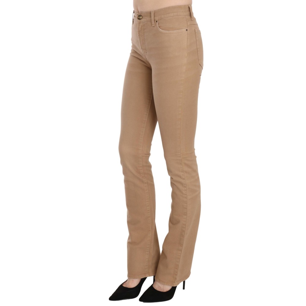 Just Cavalli Schicke braune Skinny-Hose mit mittlerer Taille