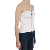 Dolce & Gabbana Elegantes weißes trägerloses Korsett-Top
