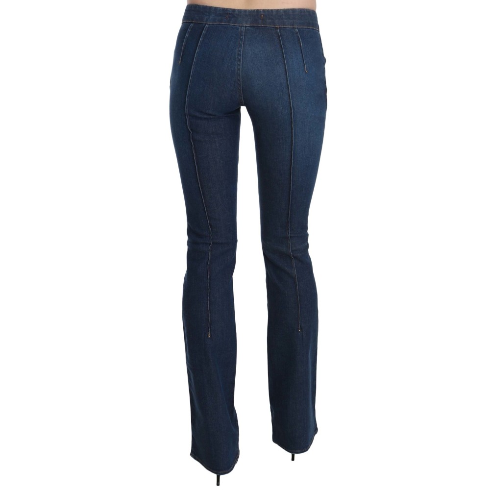 Just Cavalli Chic Blue Washed Boot Cut Denim Pants