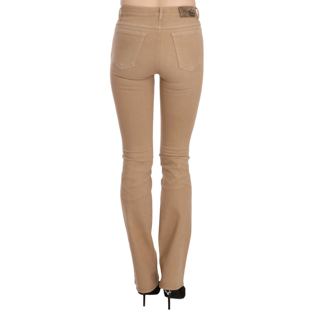 Just Cavalli Schicke braune Skinny-Hose mit mittlerer Taille