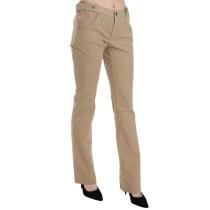 Just Cavalli Beige Mid Waist Straight Leg Pants