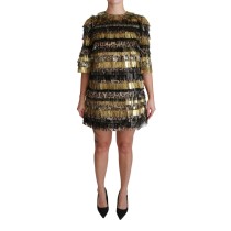 Dolce & Gabbana Elegantes Etuikleid Mini Leopard
