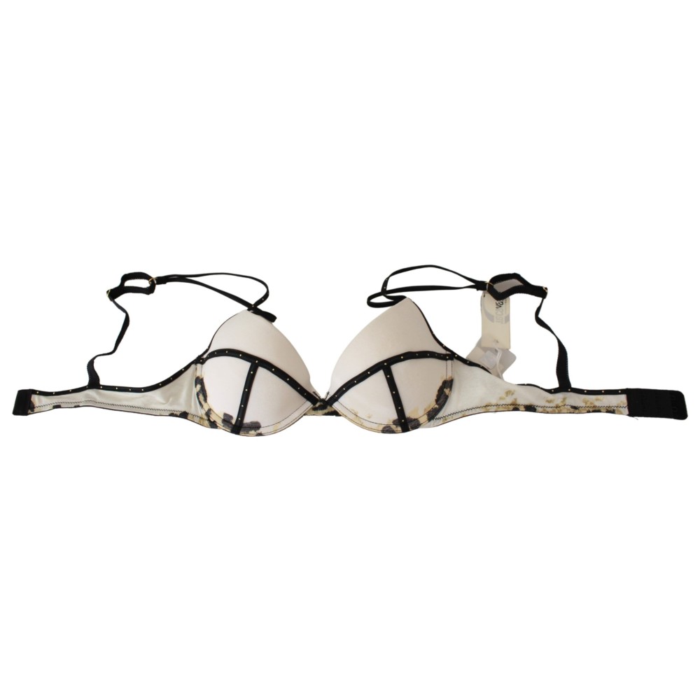 Just Cavalli Eleganter weißer Push-Up-BH mit Logo-Details
