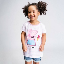 Child's Short Sleeve T-Shirt Peppa Pig Pink