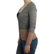 Costume National Elegante graue Strickjacke aus Acryl und Wolle