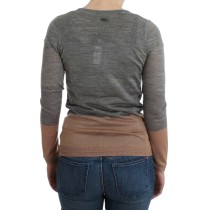 Costume National Elegante graue Strickjacke aus Acryl und Wolle