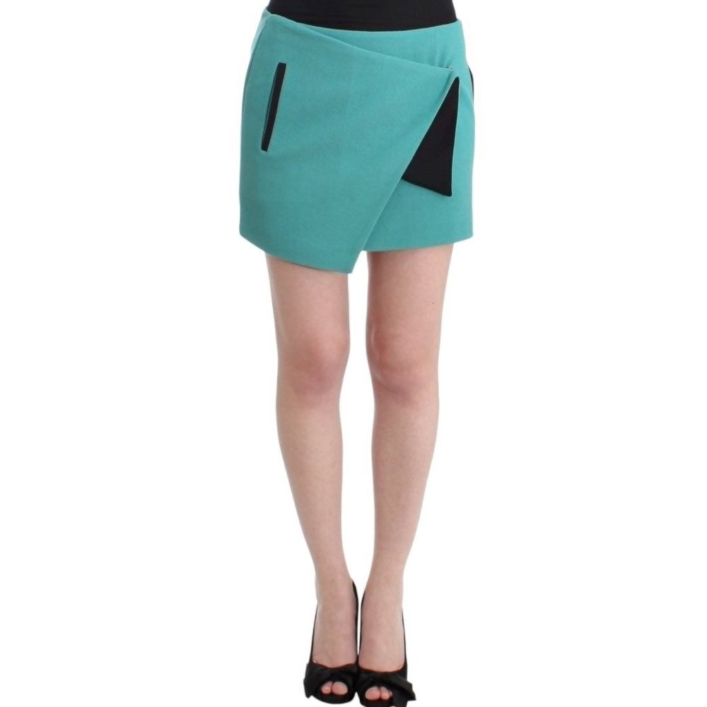 Costume National Schicker Wickelminirock in Blau