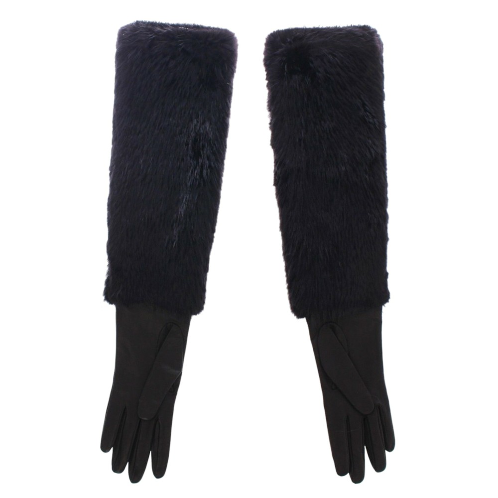 Dolce & Gabbana Elegante ellbogenlange Lederhandschuhe