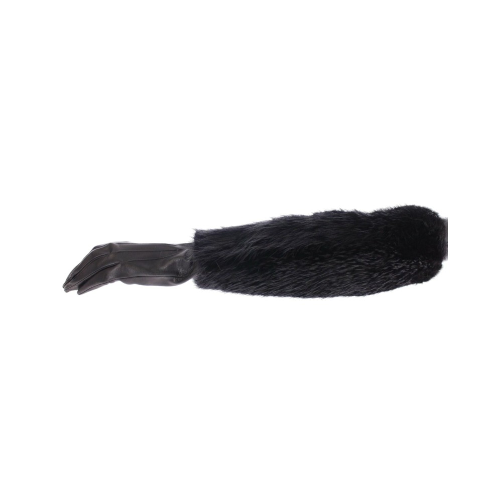 Dolce & Gabbana Elegante ellbogenlange Lederhandschuhe