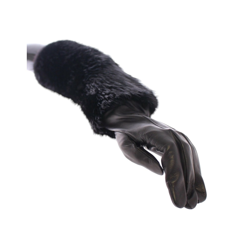 Dolce & Gabbana Elegante ellbogenlange Lederhandschuhe