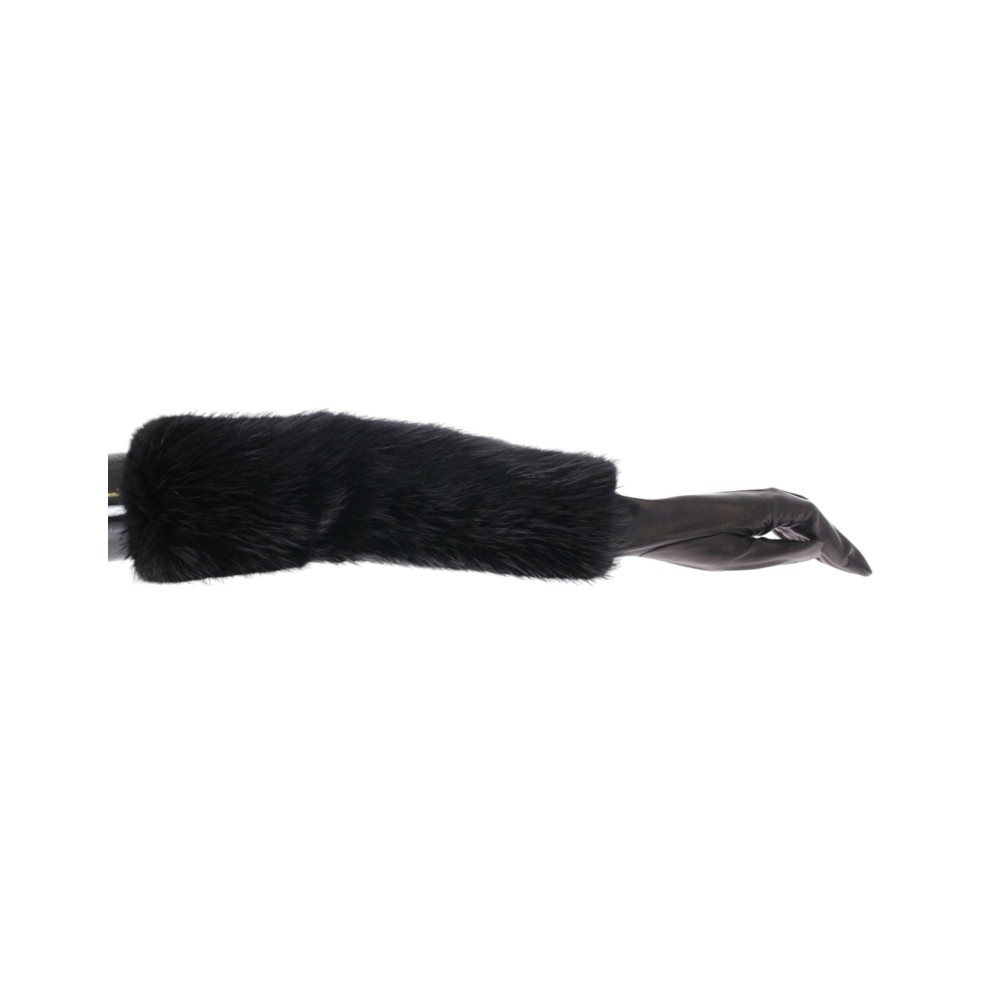 Dolce & Gabbana Elegante ellbogenlange Lederhandschuhe