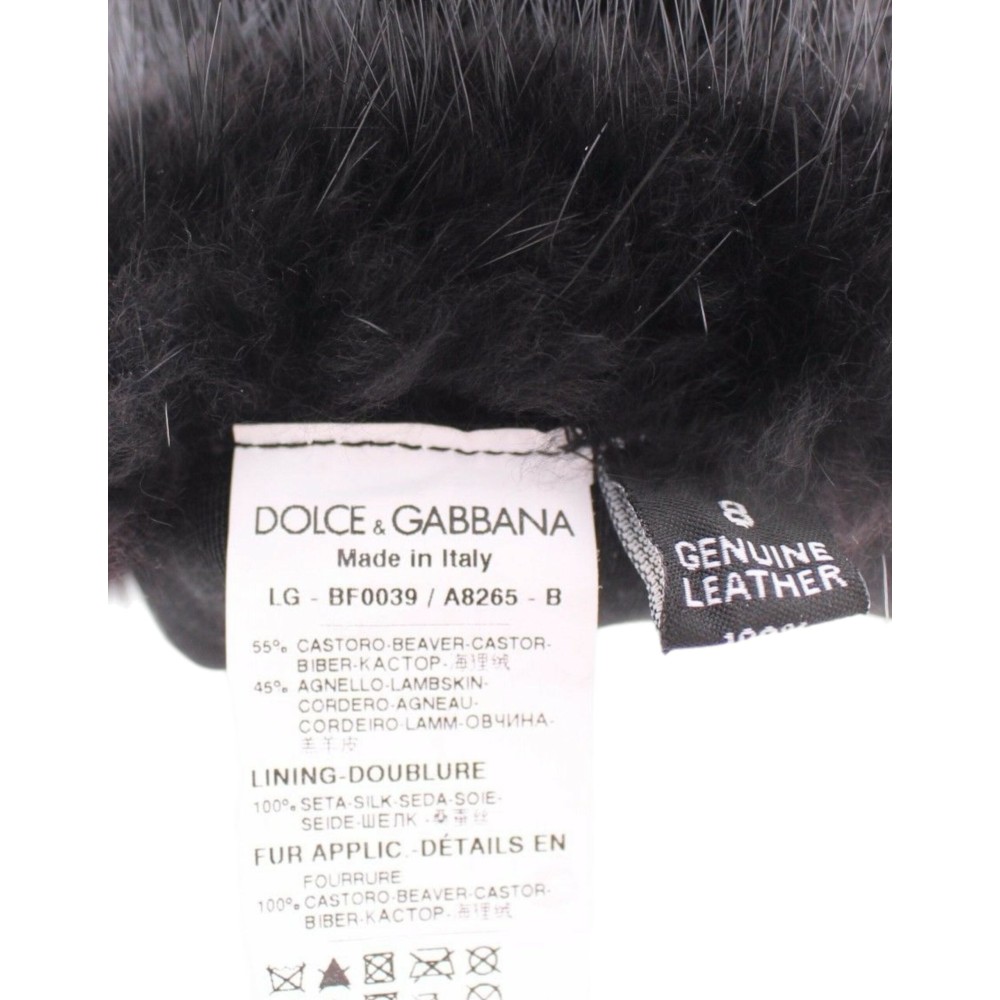 Dolce & Gabbana Elegante ellbogenlange Lederhandschuhe