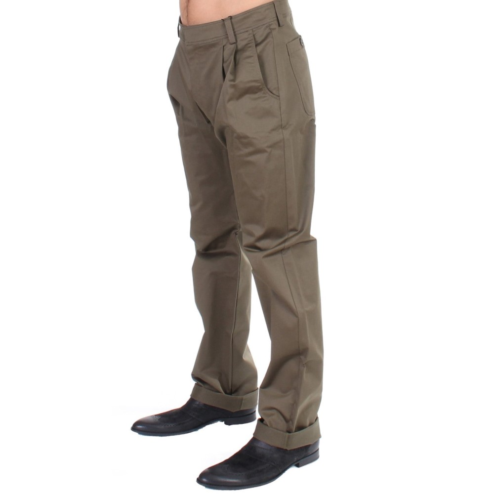 GF Ferre Elegante grüne Komfort-Hose in gerader Passform