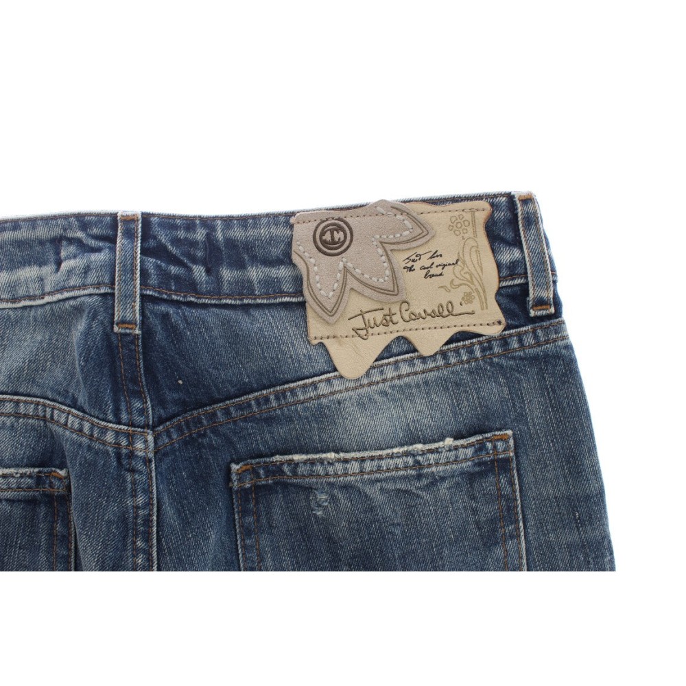 Cavalli Elegante Jeans in Schlaghosenform aus blauem Denim